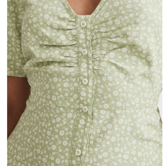 NWT Madewell V-Neck Button Front Dress - Picture 3 of 8